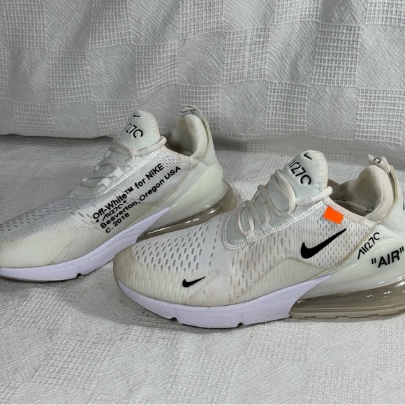 Nike x Off-White‎ Air Max 270 White Sneakers Size 8.5 Men’s EUC